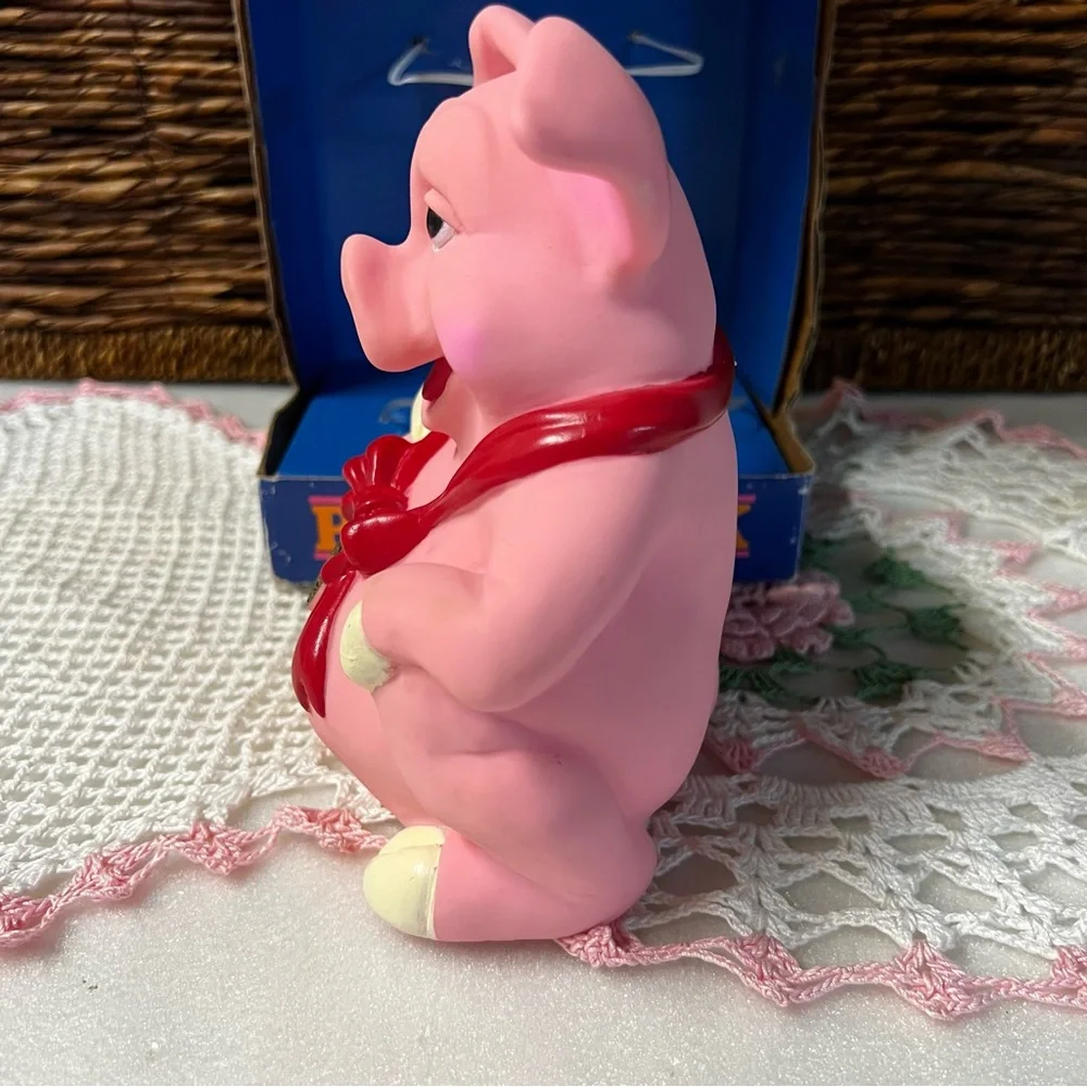 Vintage 1992 Happiness Express “This Silly Piggy” Pink Piggy Bank With Box
